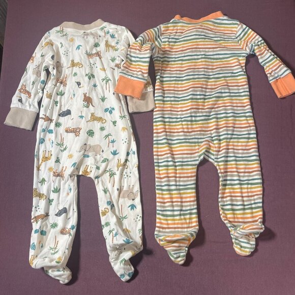 Honest Baby Zipper Footed Pajamas Bundle of 2 - Size 3-6 Months - Picture 6 of 6